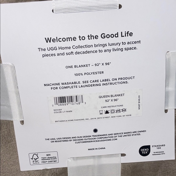 UGG Novah Queen Soft Decadent Plush Fleece Blanket …NWT! - Picture 8 of 10